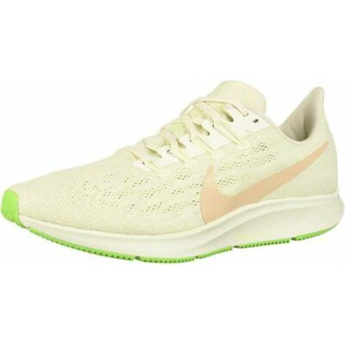 Nike Women`s Air Pegasus 36 Running Shoes Beige/barely Volt 9.5 B M US