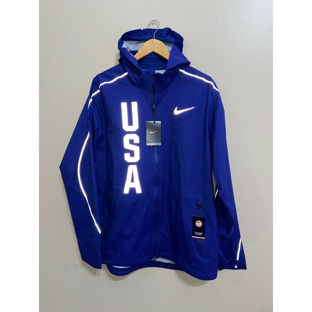 Nike Usa Pro Elite Hypershield Running Track Field Jacket Mens XL 843785-455