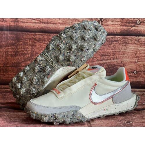 Nike Women`s Waffle Racer Crater Lifestyle Shoes CT1983-105 Size 7 - Silver