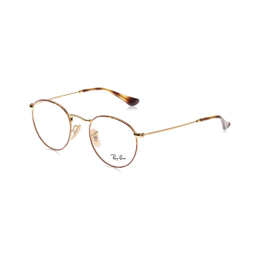 Ray-ban RX3447V Metal Round Eyeglass Frames Gold Havana Lens Glasses ...