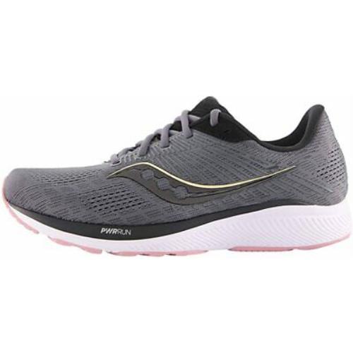 Saucony Women`s Guide 14 Running Shoes Charcoal/rose 6 B M US