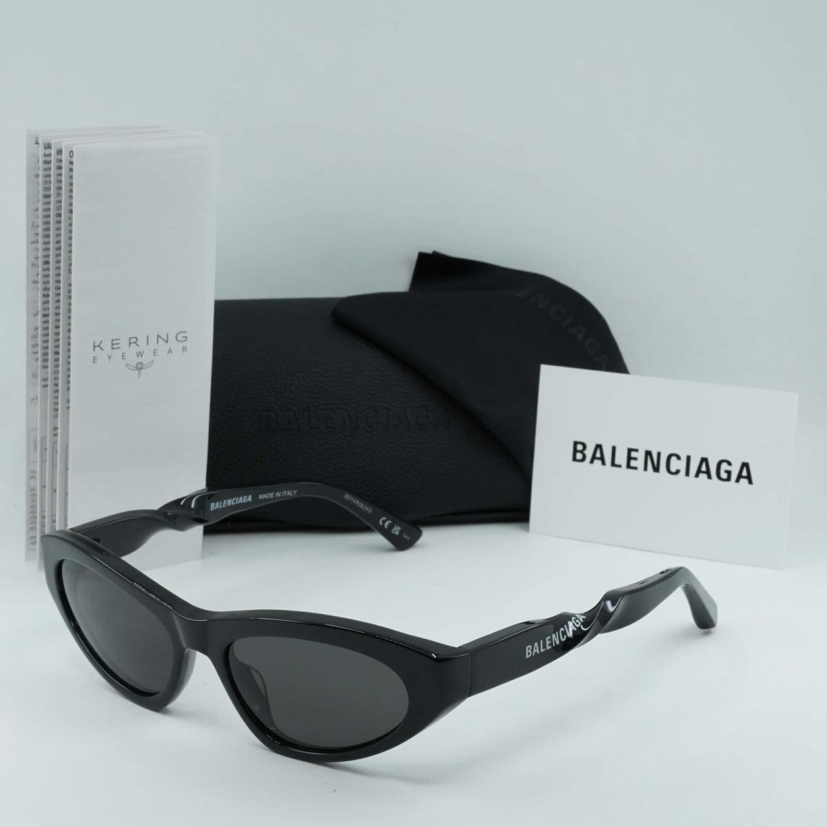 Balenciaga BB0207S 001 Black/grey 54-17-140 Sunglasses