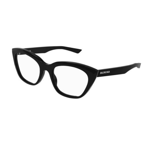 Balenciaga BB0219O 001 Black Full-rim Oval Women`s Eyeglasses