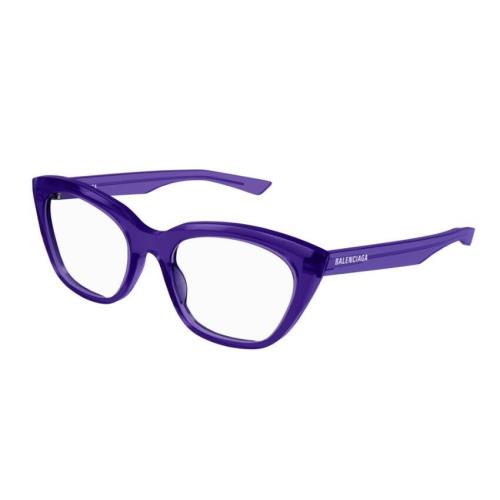 Balenciaga BB0219O 004 Violet Full-rim Oval Women`s Eyeglasses