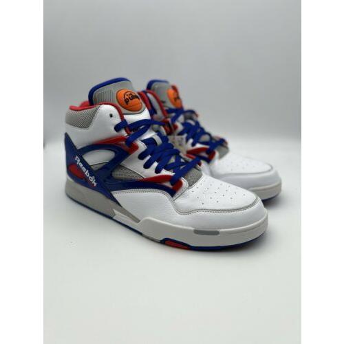 Reebok Pump Omni Zone II 90`s Rule Shoes Sneakers H01315 White Blue Mens SZ 10.5