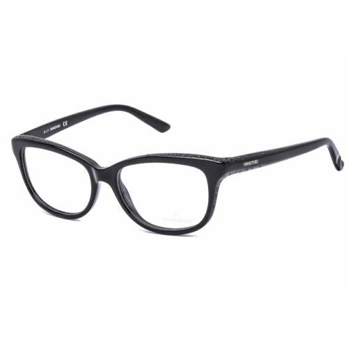 Swarovski Women`s Eyeglasses Shiny Black Cat-eye Full-rim Frame SK5100 001