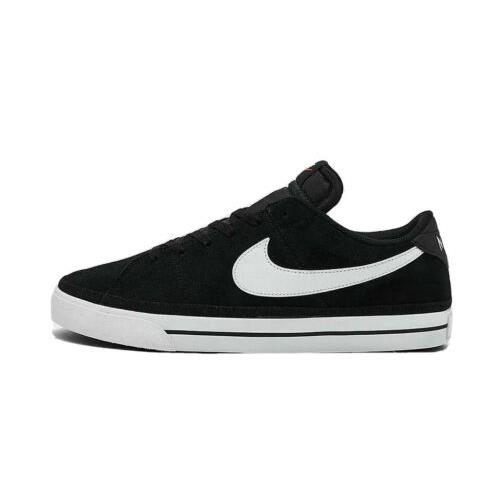 Men Nike Court Legacy Suede Casual Shoes Sneakers Black White DH0956 001