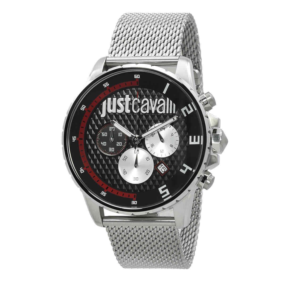 Just Cavalli Chronograph Quartz Black Dial Men`s Watch JC1G063M0265