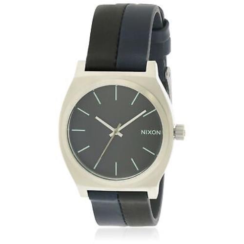 Nixon Pacific Station Time Teller Mens Watch A0451938 - Black Dial, Two Tone Strap