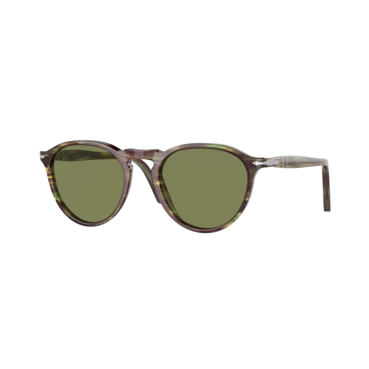 Persol PO3286S 11564E Striped Green Light Green 51 mm Unisex Sunglasses