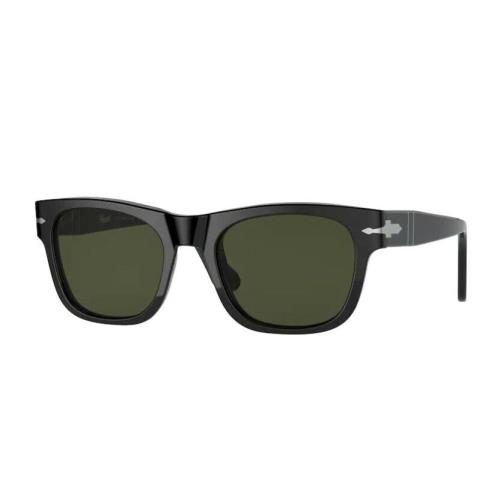 Persol 0PO3269S 95/31 Black/ Green Rectangle Unisex Sunglasses