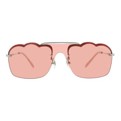 Miu Miu sunglasses  - Silver , Silver Frame, Pink Mirror Flash Lens