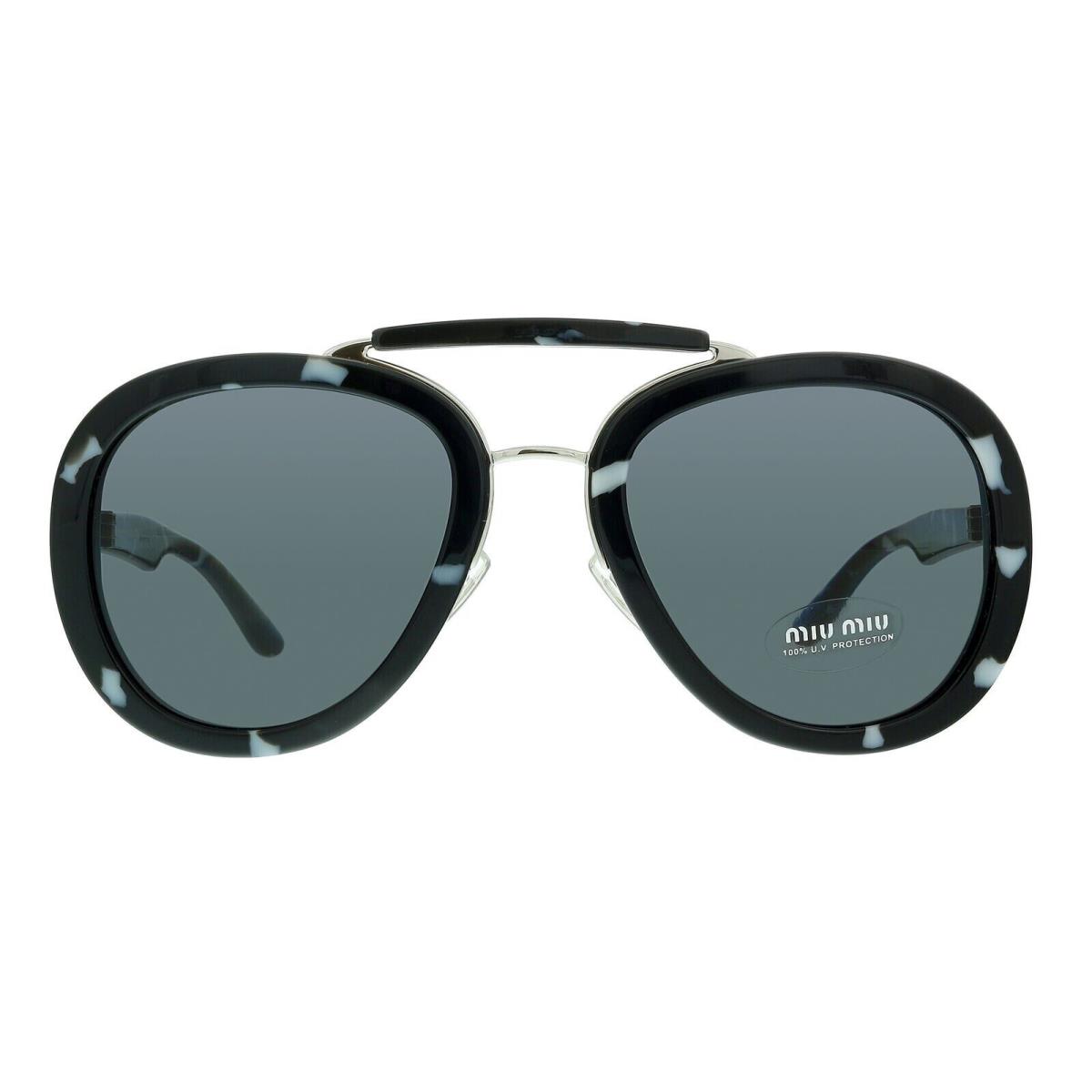 Miu Miu 0MU 05VS PC75S0 Havana Black White Aviator Sunglasses