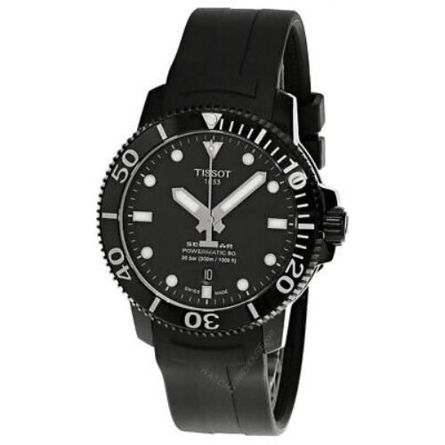 Tissot Seastar 1000 Powermatic 80 43MM Black Dial Men`s Watch T120.407.37.051.00
