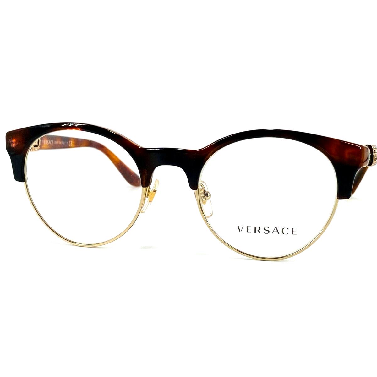 Versace 3233B2 Women`s Metal Eyeglass Frame 5217 Havana 49-20 Made in Italy