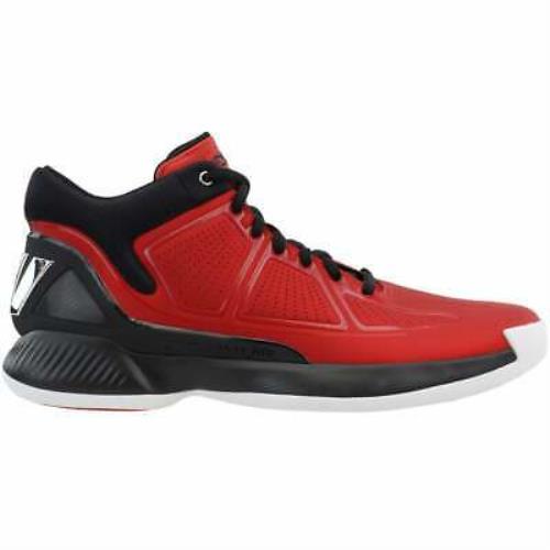 Adidas FU8370 Rose 10 Mens Basketball Sneakers Shoes Casual - Black Red