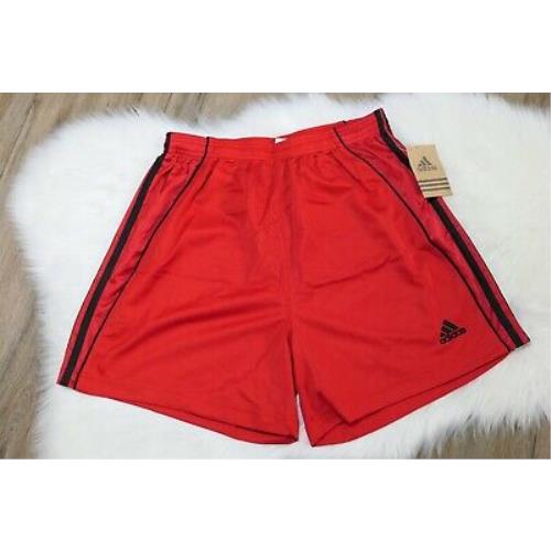 Vintage 90s Adidas Soccer LA Plata Polyester Men`s Red Shorts Size Large