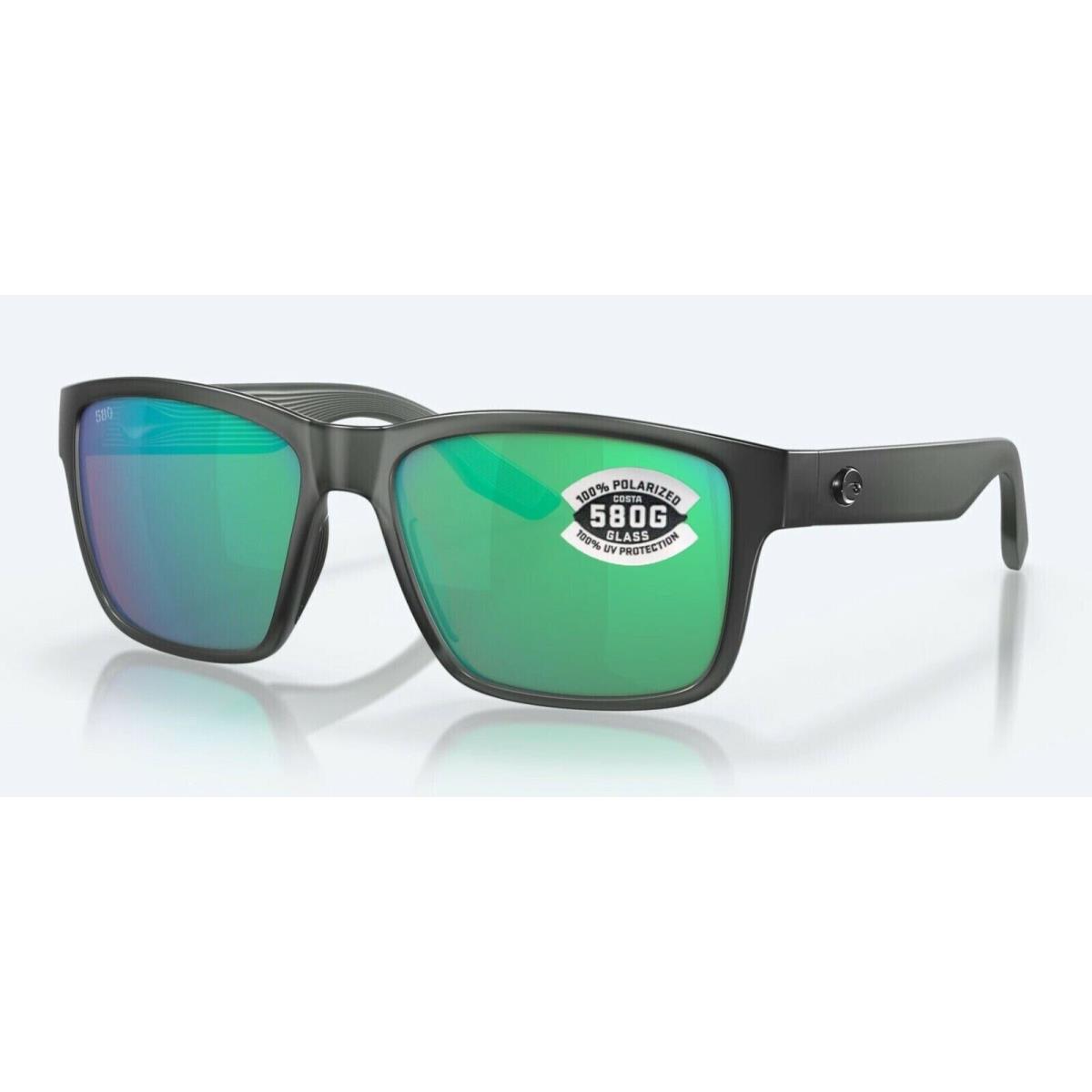 Costa Del Mar Paunch Matte Smoke Crystal / Green Mirror Polarized Glass 580G