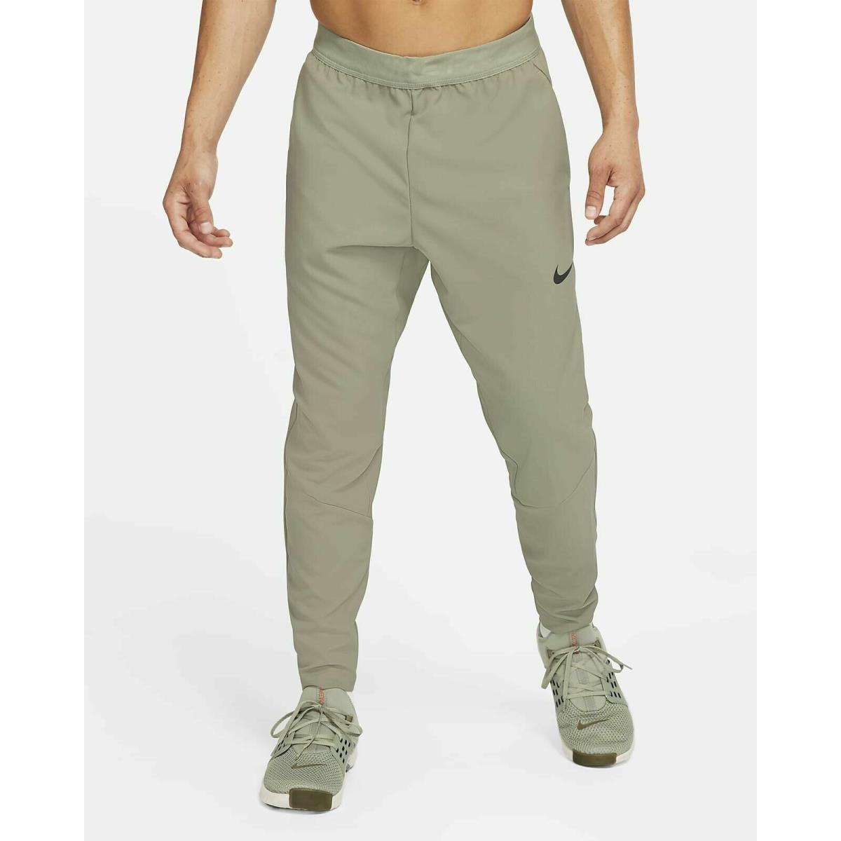 Nike Pro Flex Dri Fit Training Jogger Size S Tall Army Green Pants CJ2218-320