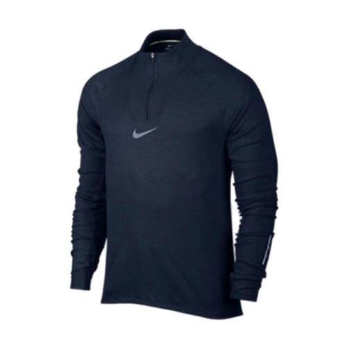 Nike Men`s Aeroreact Half-zip Long Sleeve Training Jacket Blue Large