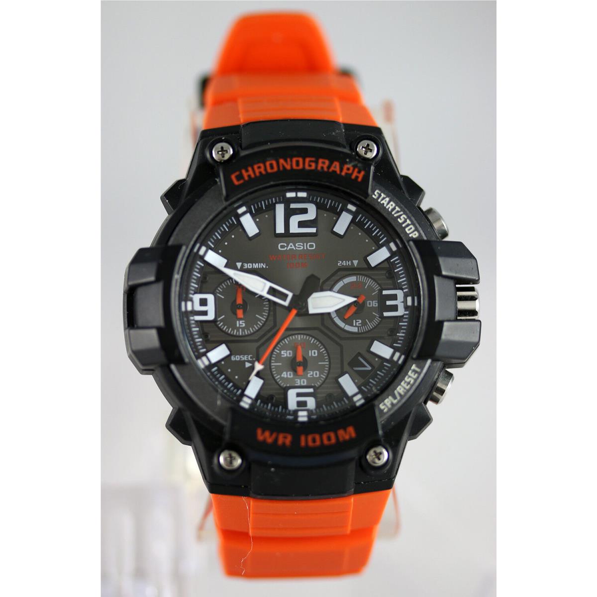 Casio chronograph orange hotsell