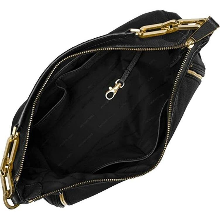 Michael Kors Matilda Large Black Leather Shoulder Bag Purse