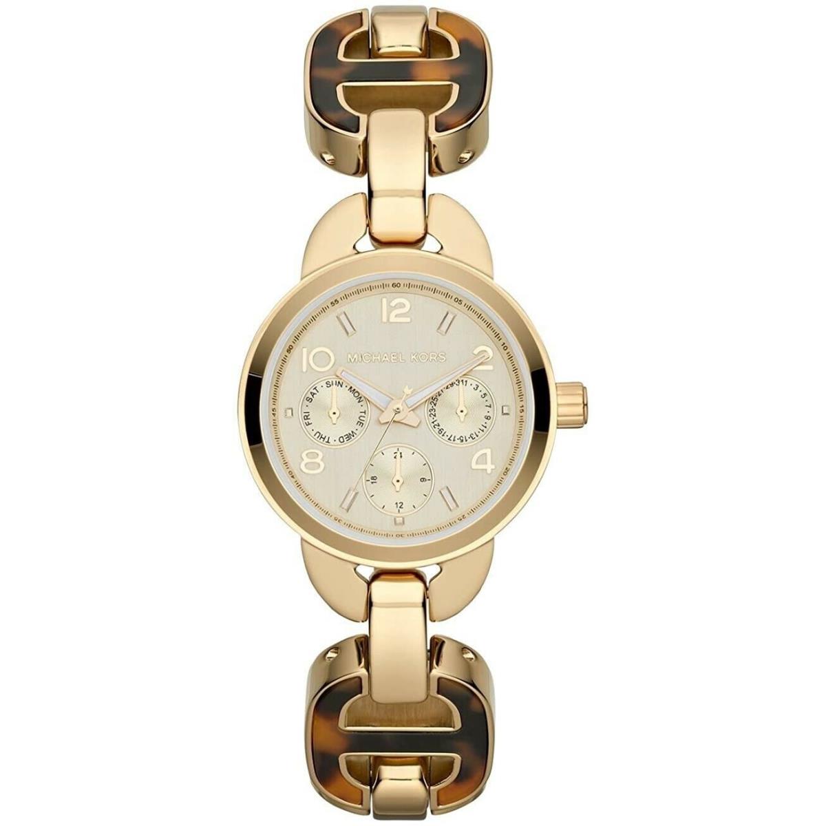 Michael Kors MK4275 Women`s Gold Watch with Tortoise Shell Accent