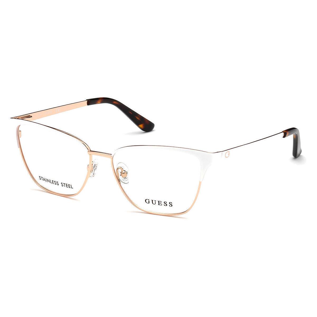 Guess GU-2795 021 White Rose Gold Eyeglasses 56/14/140