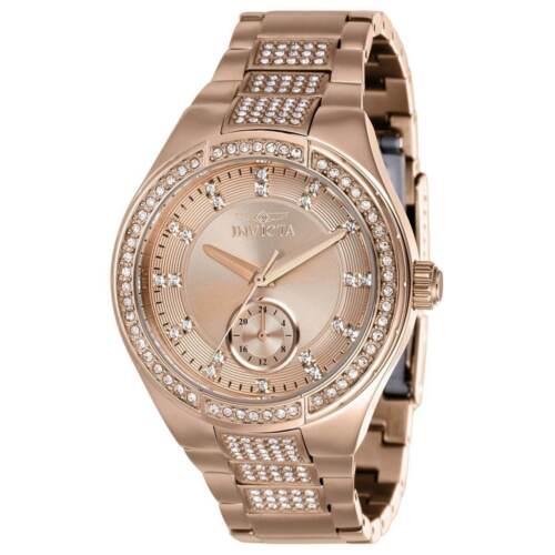 Invicta Women`s Watch Specialty Quartz Rose Gold Tone Dial Bracelet 38633 - Rose Gold Dial, Rose Band