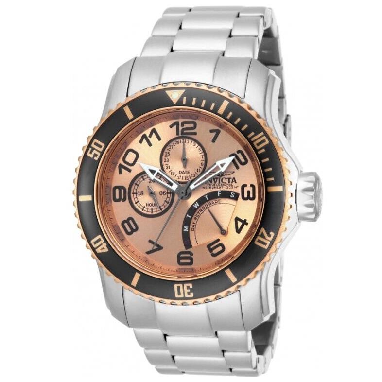 Invicta Pro Diver Mens 49mm Rose Gold Retrograde Date Multi-function Watch 15338