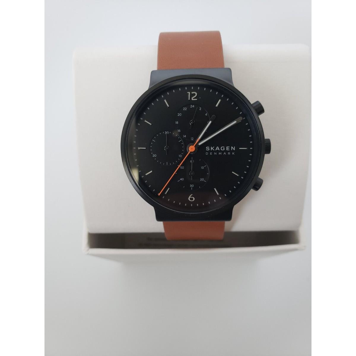 Skagen Men`s Ancher Chronograph Quartz Black Dial Watch SKW6767