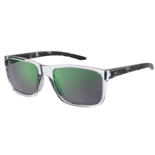 Under Armour Ua 0005/S 0MNG/Z9 Crystal Black/green Multi Polarized Sunglasses