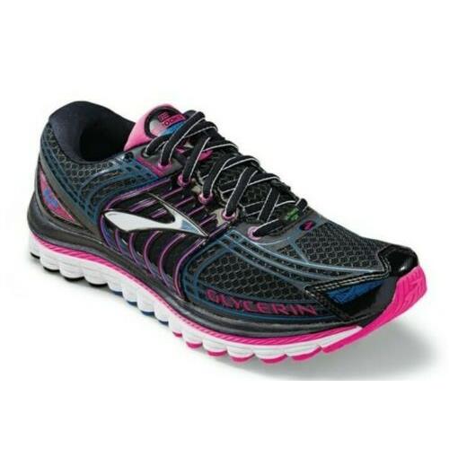 Wmn`s SZ 6B Brooks Glycerin 12 Black Pink Running Shoes 1201601B057 - Rare