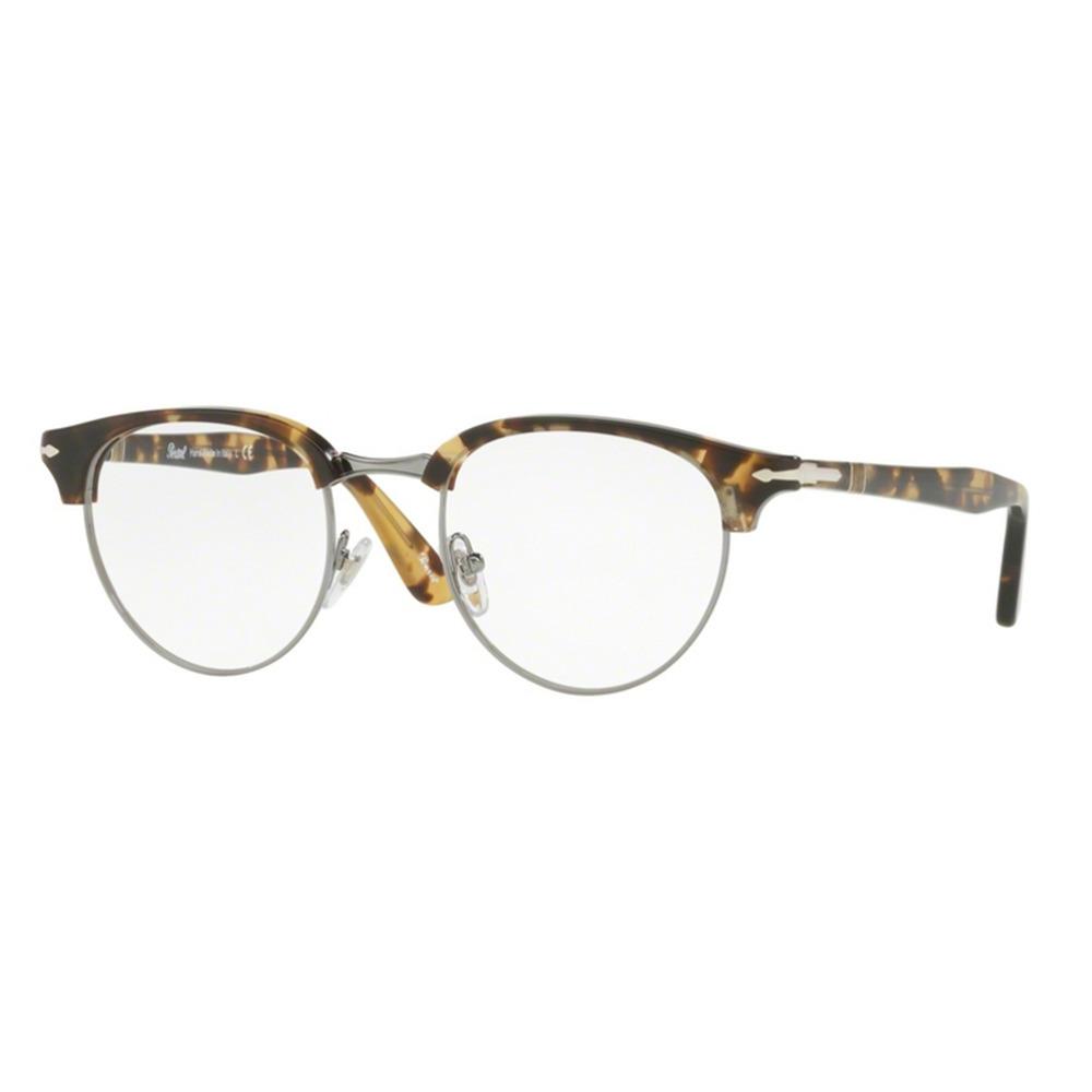 Persol Unisex Eyeglasses PO8129V 1056 Beige/tortoise Frame Demo Cusstomized Lens