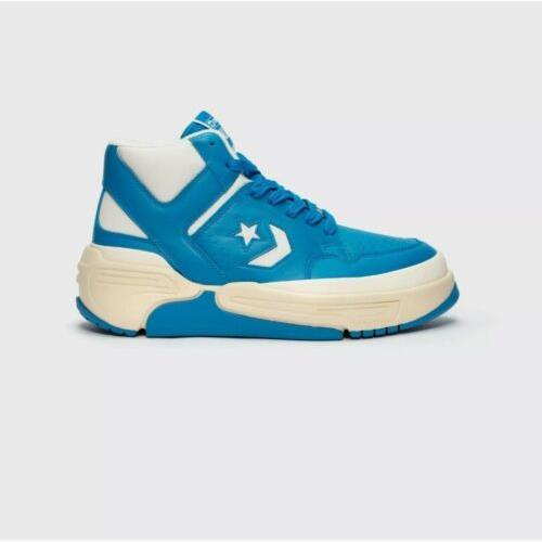 Converse Weapon CX Mid Shoes Men`s Size 10 Blue White Cream Sneakers 172354C