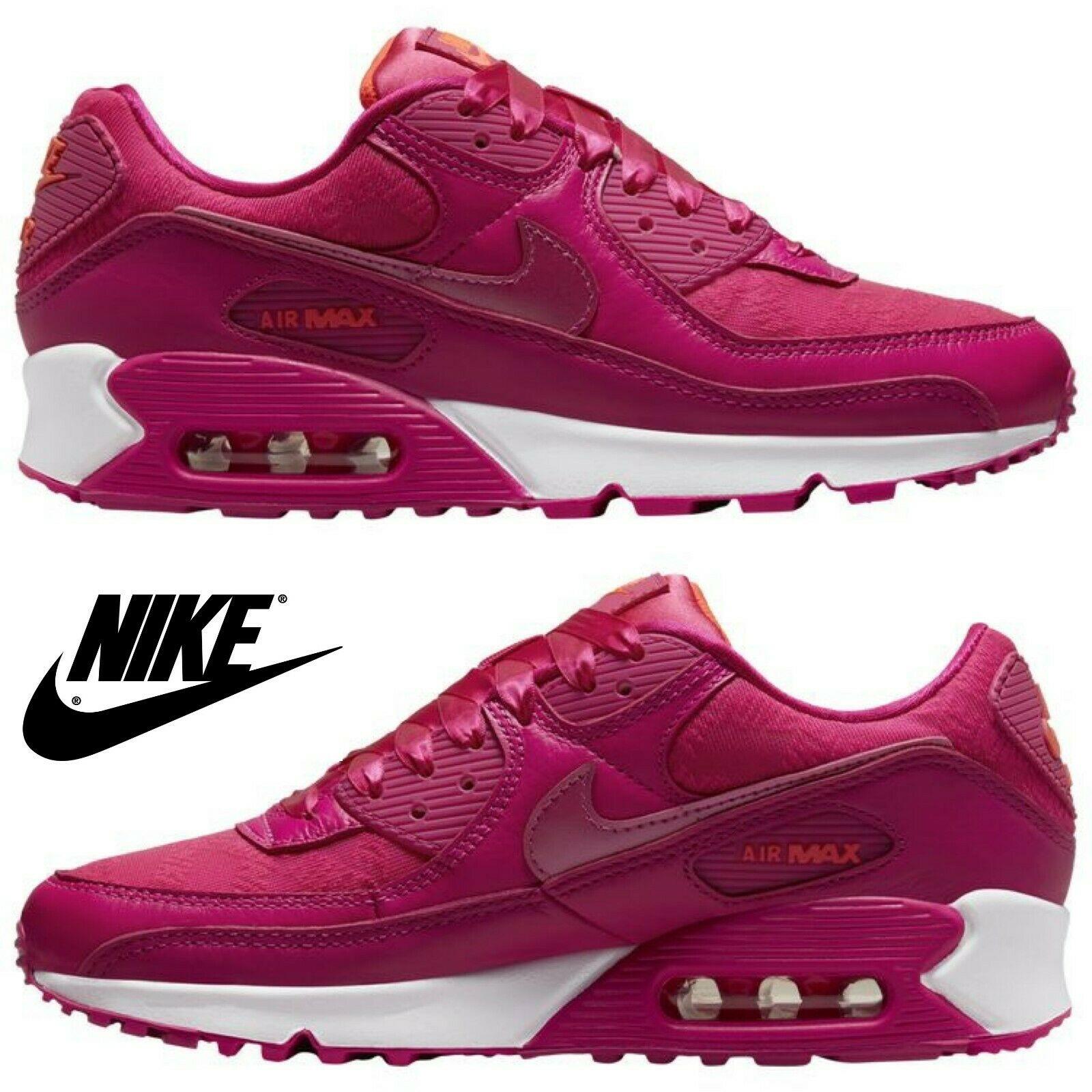 Nike Air Max 90 Women s Sneakers Casual Shoes Premium Running Sport Gym Pink - Pink , Pink/White Manufacturer