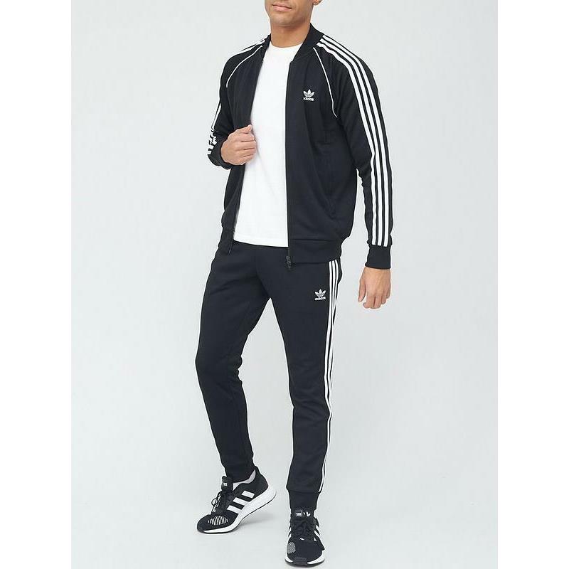 Adidas Originals Men`s Sst Superstar Tracksuit Black 2 Pcs Set SZ S M L XL
