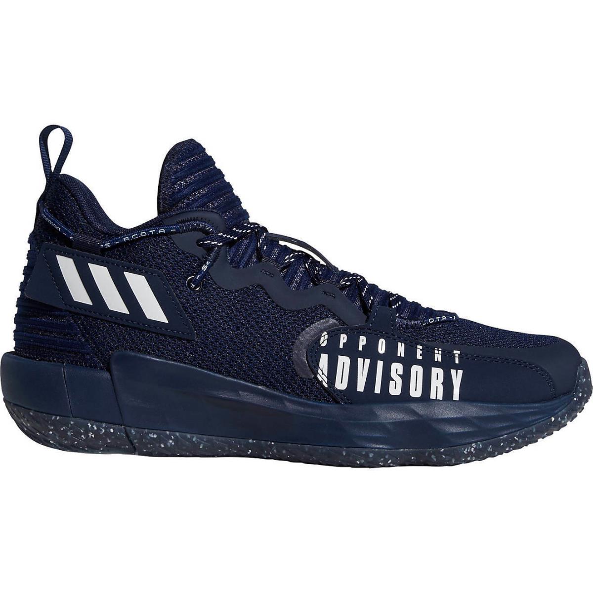 Mens Adidas Dame 7 Extply Basketball Shoes Sneakers Navy Blue White H68988