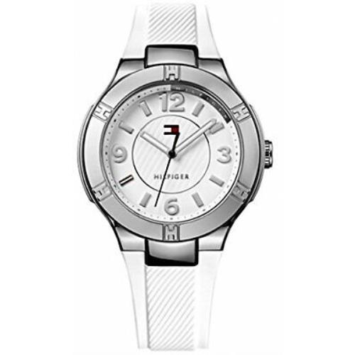 Tommy Hilfiger Women`s White Silicone Analog Display Quartz Watch 1781442