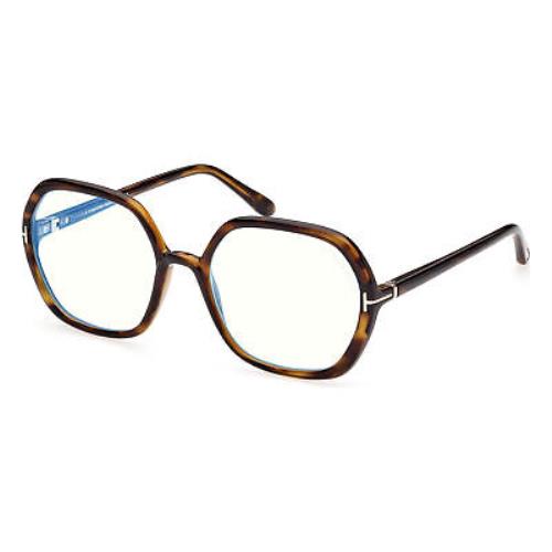 Tom Ford FT5814-B-052-55 Dark Havana Blue Light Eyeglasses