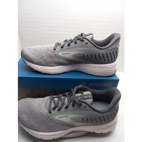 Brooks Signal 2 Mens Running Shoes Size 9 D Medium Gray White