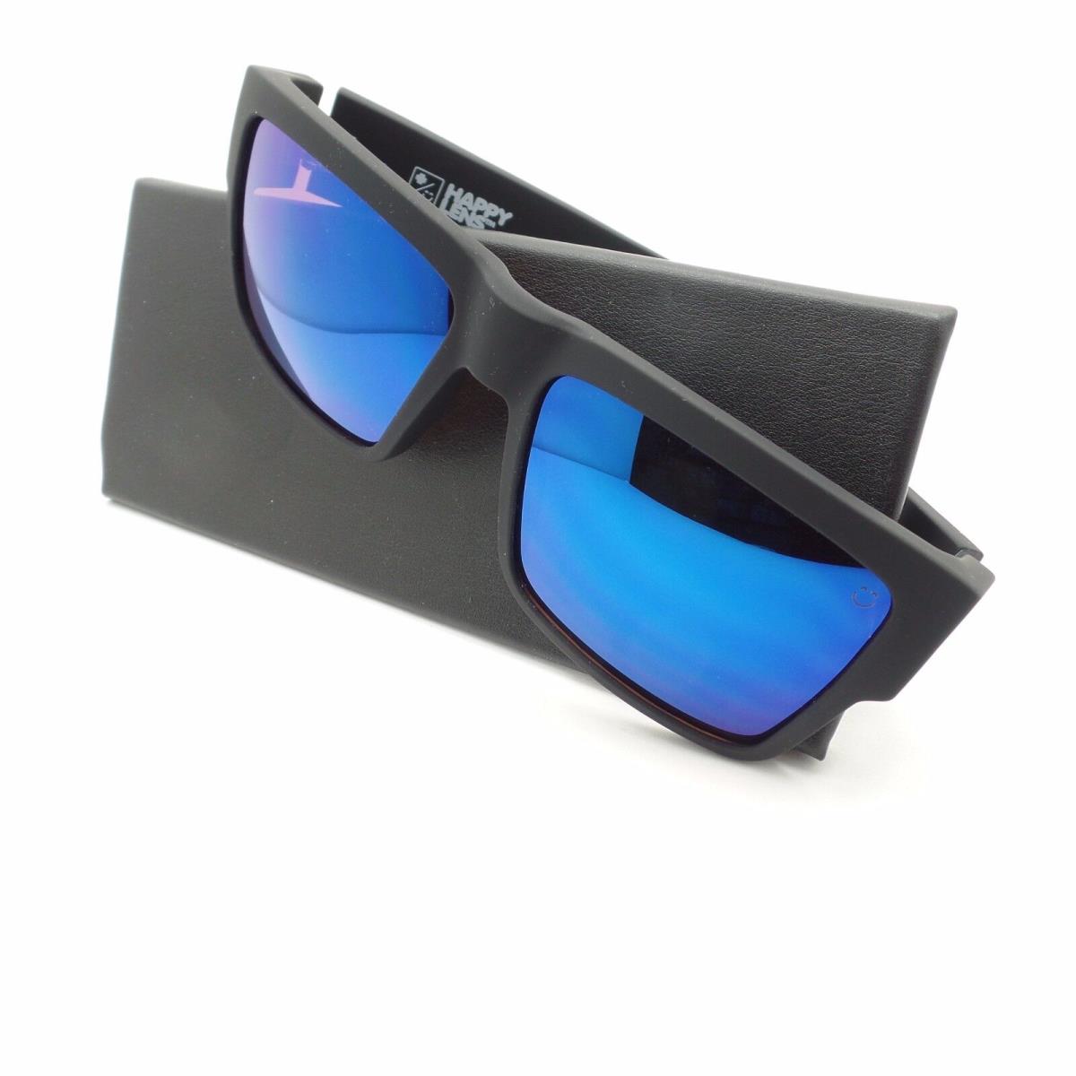 Spy Optics Cyrus Soft Matte Black Bronze Blue Spectra Mirror Sunglasses