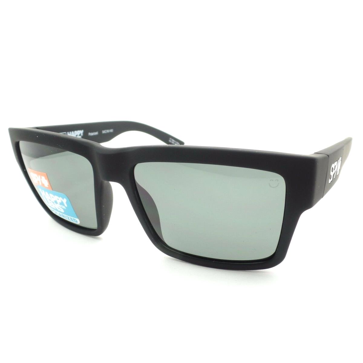 Spy Optics Montana Soft Matte Black Happy Gray Green Polarized Sunglasses