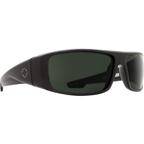 Spy Optic - Men`s Logan Wrap Sunglasses Black Happy Gray Green