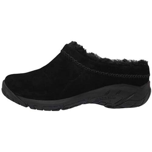 merrell black suede clogs