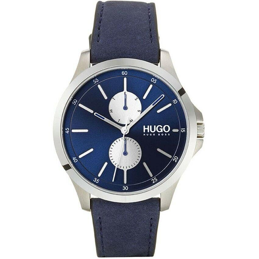 Hugo Boss Jump Blue Leather Men`s Multi-function Watch 1530121