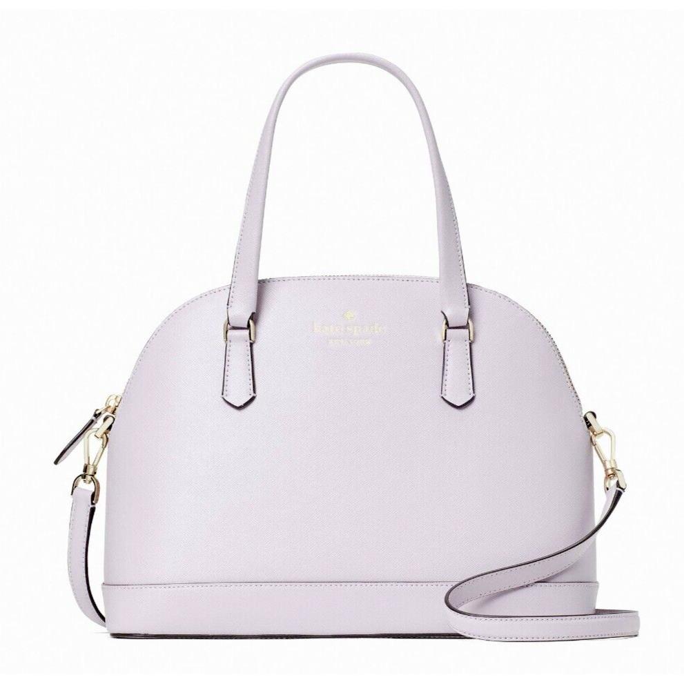 Kate Spade Sadie Leather Dome Satchel Crossbody Lilac Moonlight K6177