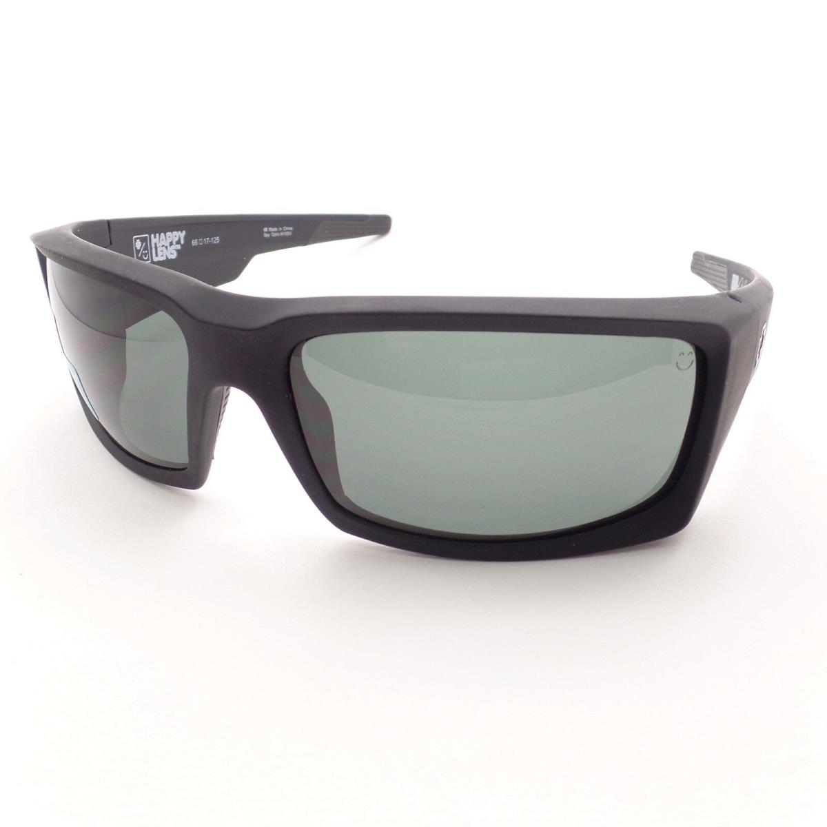 Spy Optics General Soft Matte Black Happy Gray Green Sunglasses