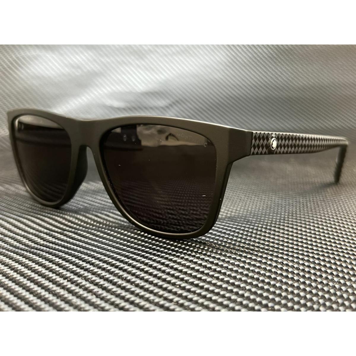 Montblanc Mont Blanc MB0062S 001 Black Square 56 mm Men`s Sunglasses