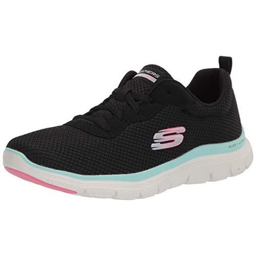 Skechers Women`s Flex Appeal 4.0 Sneaker - Choose Sz/col Bktq=black Turquiose